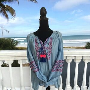 Lilly Pulitzer embroidered tunic XL